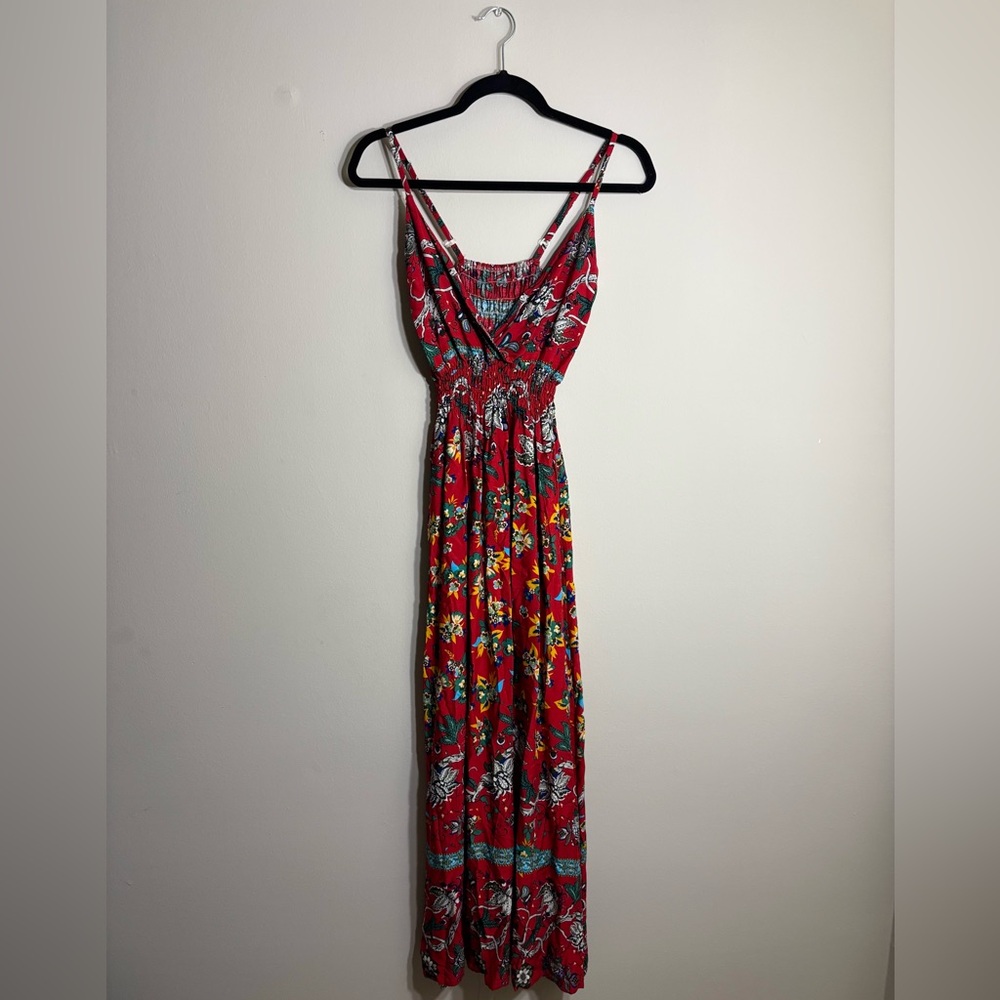 Floral Red Maxi Dress